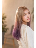 アーダー 郡山駅前店(ADER) 透明感ハイトーン×パープルグラデーション