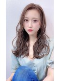 大人かわいいルミエールジンジャーミントグリーンかきあげバング