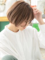 カバーヘアアンドスパ ブリス 浦和(COVER HAIR&SPA bliss)&nbsp;ニュアンスカラーくせ毛風切りっぱなしボブa浦和20代30代40代