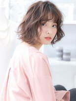モッズヘア 越谷(mod's hair)&nbsp;くせ毛風バレイヤージュ前下がりエアリーボブシャギーボブa