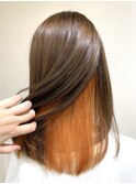 インナーカラー　オレンジ