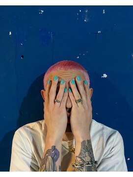 メリケンバーバーショップ トーキョー(MERICAN BARBERSHOP TYO) MEN'SHAIRツーブロック束感ショート波巻きハイライト101