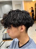 波巻きパーマツイストスパイラルパーマメンズマッシュパーマ