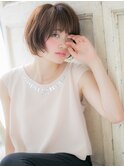 mod's姪浜/マロンベージュ似合わせカット小顔ショートボブi