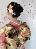 【ヘアアレンジ】あみおろしスタイル【着付け】