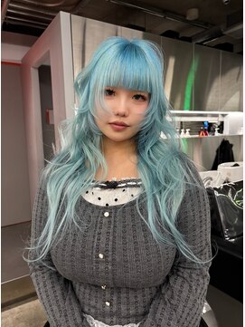 レコ 渋谷(LECO) スーパーロングハイトーンアイスブルーカラー