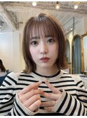 ミニウルフレイヤーカット顔周り前髪韓国ショートボブ/北千住