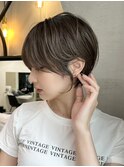 ミニウルフレイヤーカット顔周りカット前髪カットショート/大宮