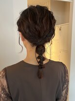 ヘアセット　ヘアアレンジ　結婚式　お呼ばれヘア　丸の内　栄
