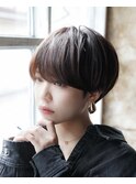 大人可愛い20代30代40代黒髪前下がりショートボブ丸みショート◎