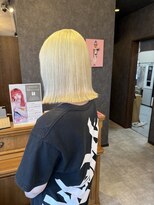 ブランカヘアー 西尾(BLANCA HAIR)&nbsp;切りっぱなしボブのブロンド