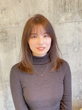 ハーフアンドハーフ(HALF and HALF) ブリーチなしカラー/ラベンダーベージュ/レイヤーカット