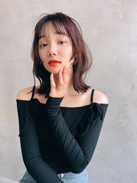 エイミー(Aimee) Aimee 町田　ミディアムウルフ×バイオレットブラウン