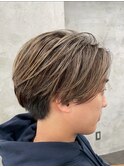 MEN’S HAIR/ブルーブラック/フェザーパーマ/ハイライト