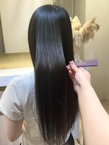 アンド ラ ブランシュ(&.La Blanche)&nbsp;アプリコットオレンジ/くびれヘア/ストレート/縮毛矯正