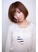 肩上ボブ大人可愛いボブひし形ボブアッシュベージュ