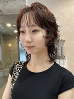 ムクコア(Muk CORE) レイヤーウルフパーマボブニュアンスルーズパーマ大人可愛い川崎