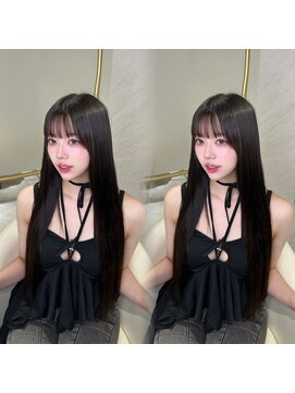 ミヨン 京橋店(miyon) 韓国レイヤーカット×暗髪カラー×髪質改善