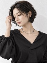 ミロア 薬院(miroa) ボブ 顔周りカット ダークブラウン 髪質改善 外ハネボブ