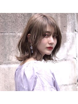 アトリエ フェム(atelier.fem) atelier.fem シアーグレージュ×シースルーバングミディ