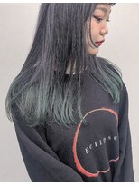 ガーランドウメダ(Garland umeda)&nbsp;ロング毛先カラー×グリーン