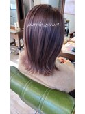 大人のくすみ系オシャレカラー　外ハネロブ