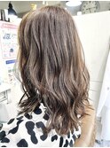 髪質改善 ナチュラルハイライト グレージュ