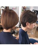 《30代、40代》耳掛け×丸みショートボブ【大宮】