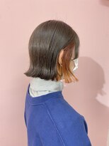 ミューズヌナ(muse nuna)&nbsp;インナーカラーオレンジ（ブリーチ1回）