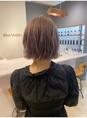 アッシュミルクティー×切りっぱなしボブ【竹中慎治】梅田