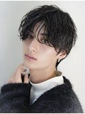 韓国ヘアニュアンスパーマカルマセンターパートコンマヘアウルフ