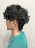 波巻きパーマ