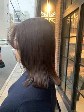 オーガニック アトリエ 大宮(organic+atelier) 似合わせカットシースルーバングこなれミディダークアッシュ