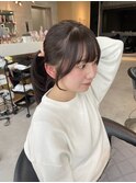 小顔/透明感カラー/韓国風/ダブルカラー/レイヤーカット/顔周り
