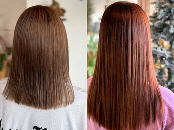 ヘアーサロン プアメリア(Puamelia)の写真/誰もが憧れる艶髪へ導くPuameliaの縮毛矯正・ストレート。パサつき、クセを解消しノンストレスのまとまる髪