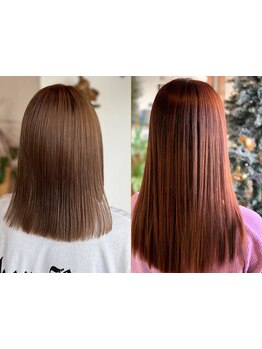 誰もが憧れる艶髪へ導くPuameliaの縮毛矯正・ストレート。パサつき、クセを解消しノンストレスのまとまる髪