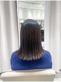 ナチュラルセミディ小顔似合わせ美髪外はねワンカールレイヤー