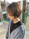 丸みショートカット　【丸み/髪質改善/トリートメント】