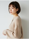 ボブルフネビージュ小顔ワンレン黒髪