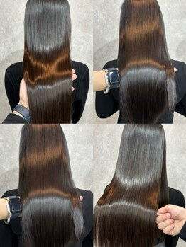 コローレ(Colore)の写真/【天文館】髪の状態を見極め、ダメージを抑えた自然なストレートで毛先まで指通りの良い髪に☆