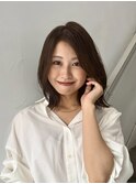 レイヤー/セミロングボブ髪質改善縮毛矯正白髪ぼかしショート