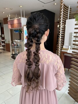 ラ シェンテ エイジア 川西(La Sente Aja) 【似合わせアレンジ】編みおろしツイン