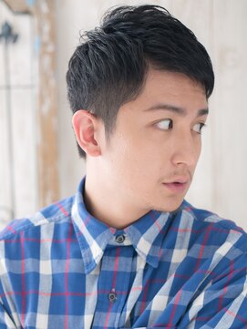 トニーアンドガイ メン 与野駅前店(TONI&GUY MEN) 清潔感ビジカジ七三分け黒髪ツーブロックオシャレ坊主k与野