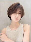 クールショート/ピンクベージュ/カーテンバング/顔周り☆359