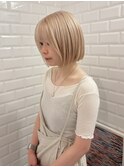 ミルクティーベージュ　ボブ