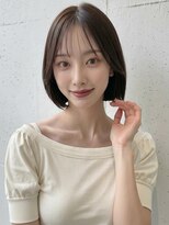 カバーヘア アカデミー 北浦和西口店(COVER HAIR ACADEMY)&nbsp;秋カラーブリーチなし暗髪グレー切りっぱなしボブ小顔p北浦和