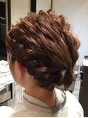 サイド編み込みで華やかなヘアセット 【トリコ梅田茶屋町店】