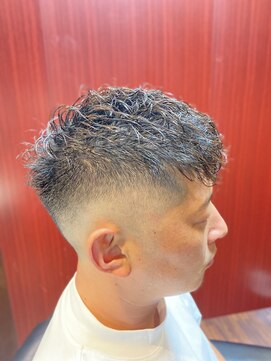 ヒロギンザ 新橋日比谷口店(HIRO GINZA) スペインパーマ×フェード　新橋　理容室　床屋　ヒロ銀座