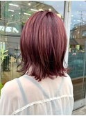 ダブルカラーピンクベージュケアブリーチハイトーン髪質改善