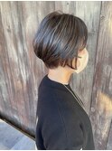 グレージュショート